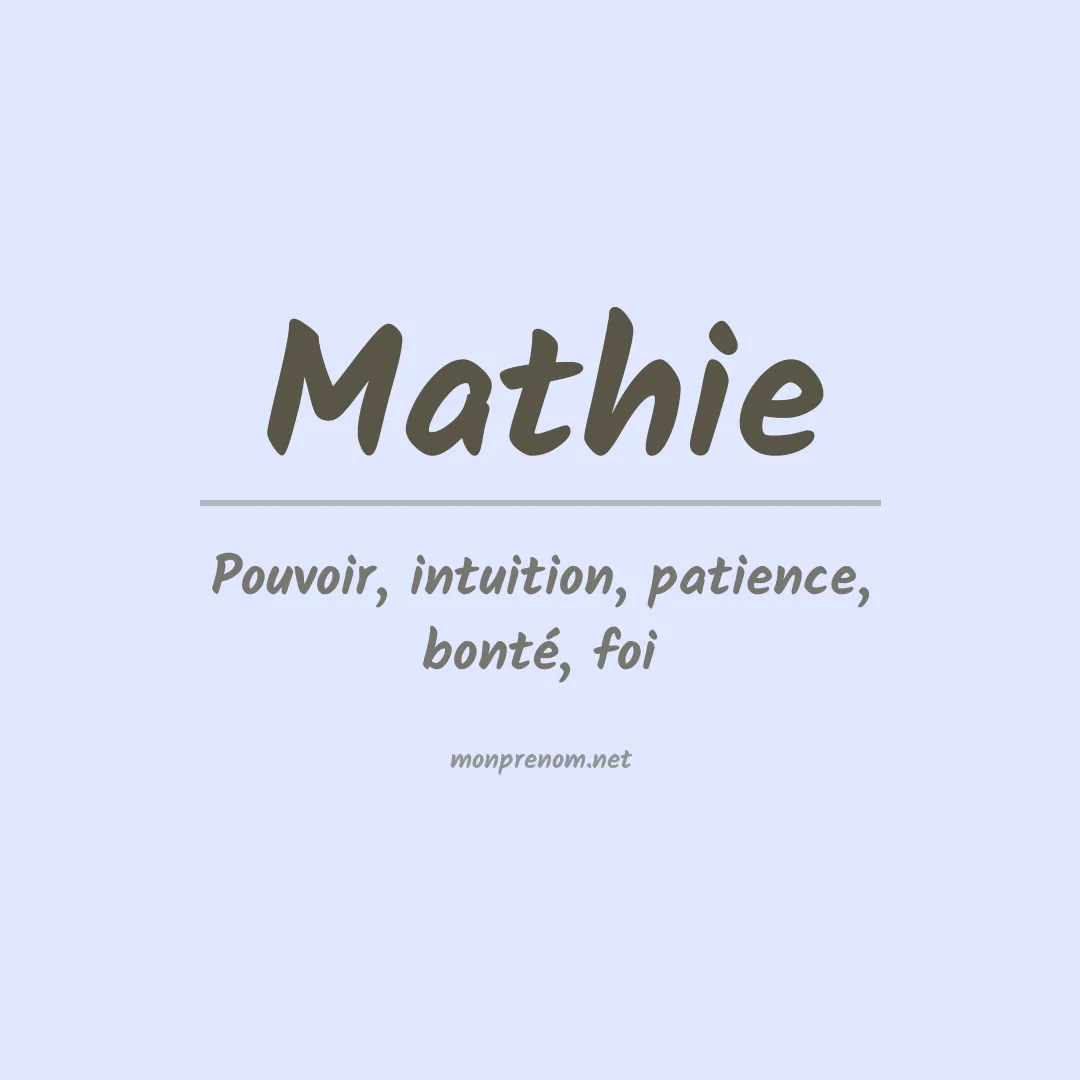 Prénom Mathie