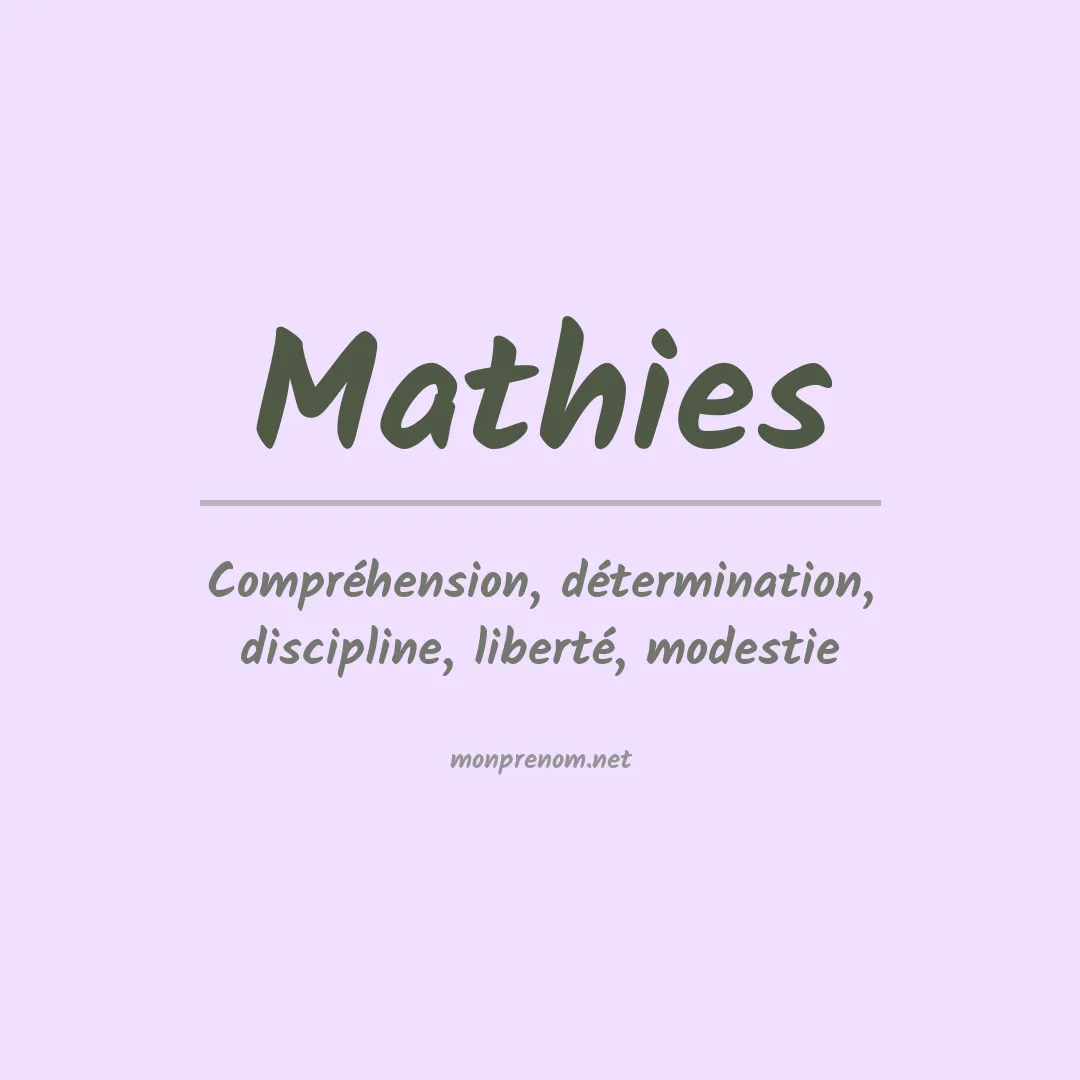 Prénom Mathies