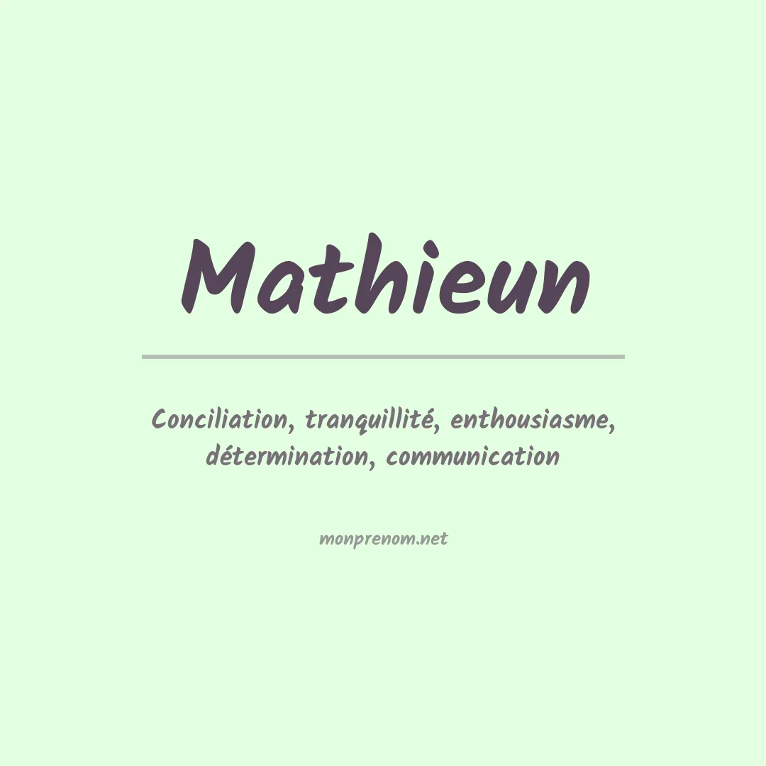 Prénom Mathieun