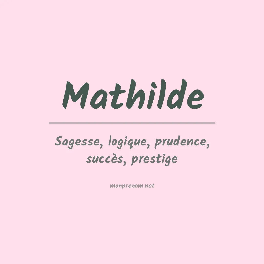 Prénom Mathilde
