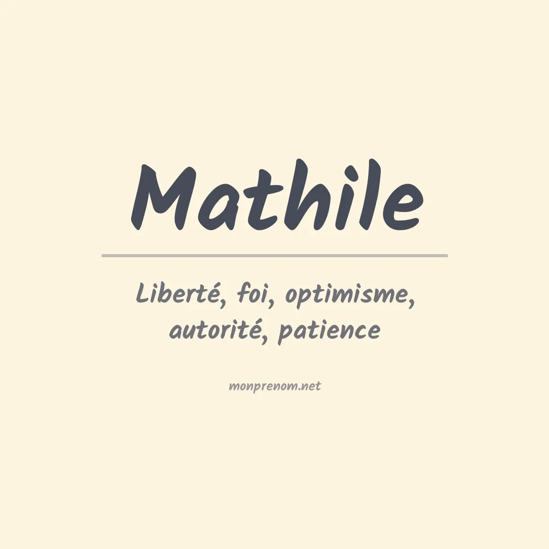 Signification du prénom Mathile