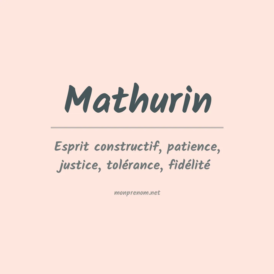Prénom Mathurin