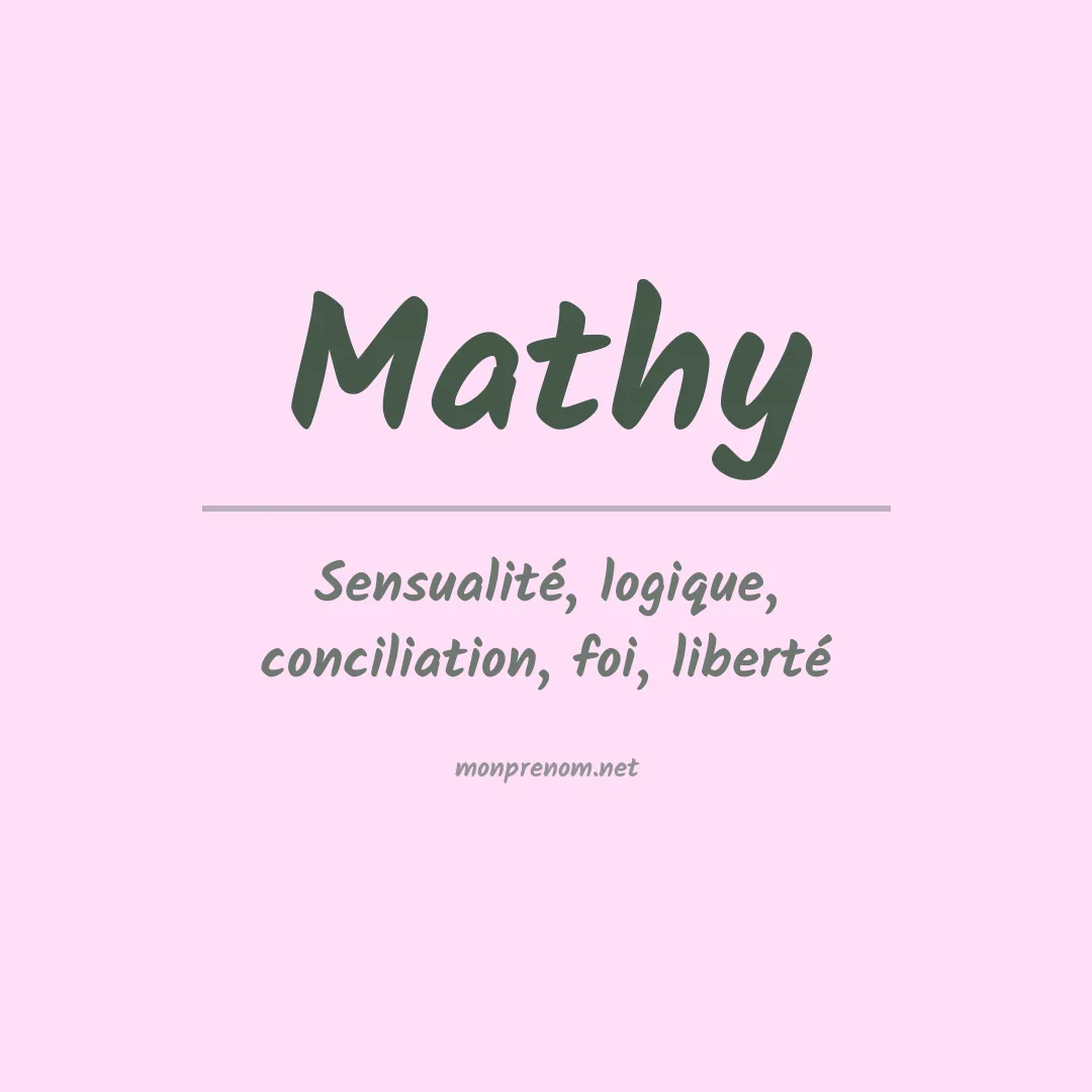 Prénom Mathy