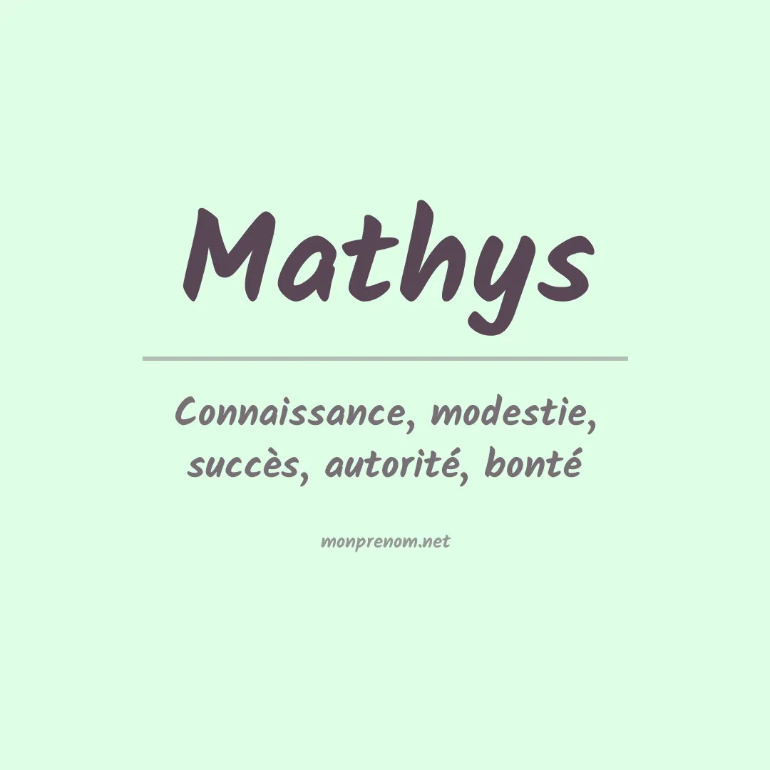 Prénom Mathys