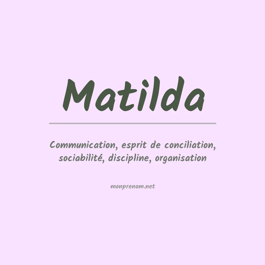 Prénom Matilda
