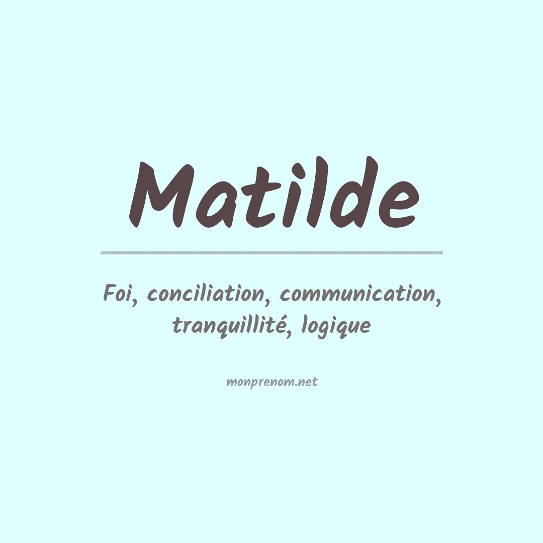 Prénom Matilde