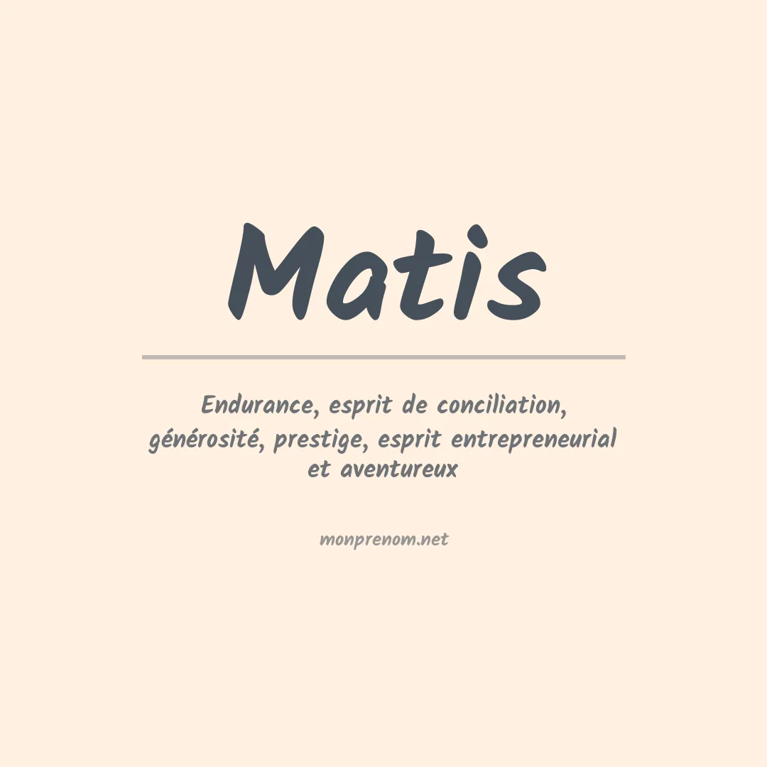 Prénom Matis