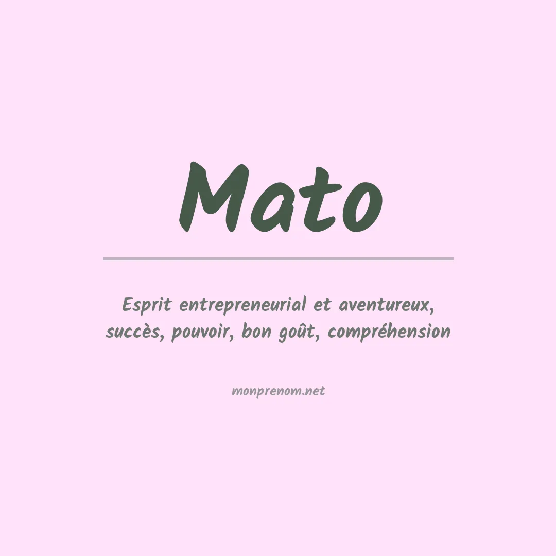 Prénom Mato