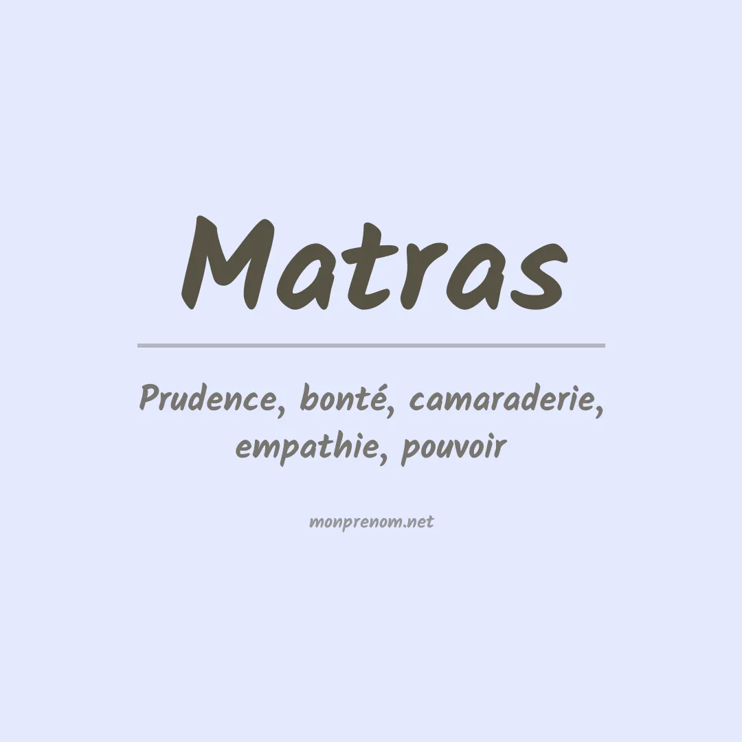 Prénom Matras