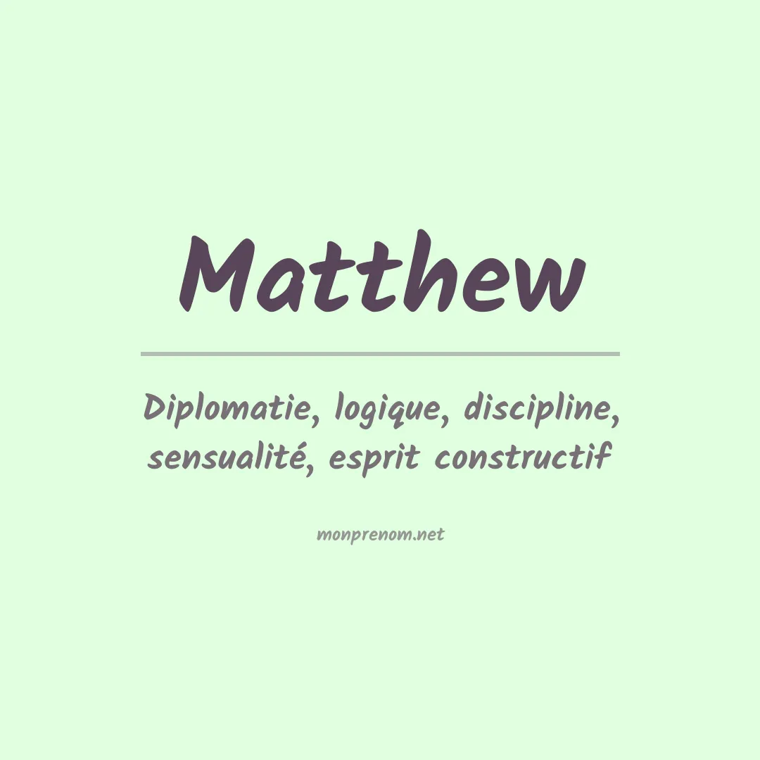 Prénom Matthew