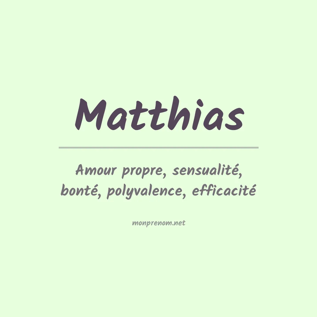 Prénom Matthias