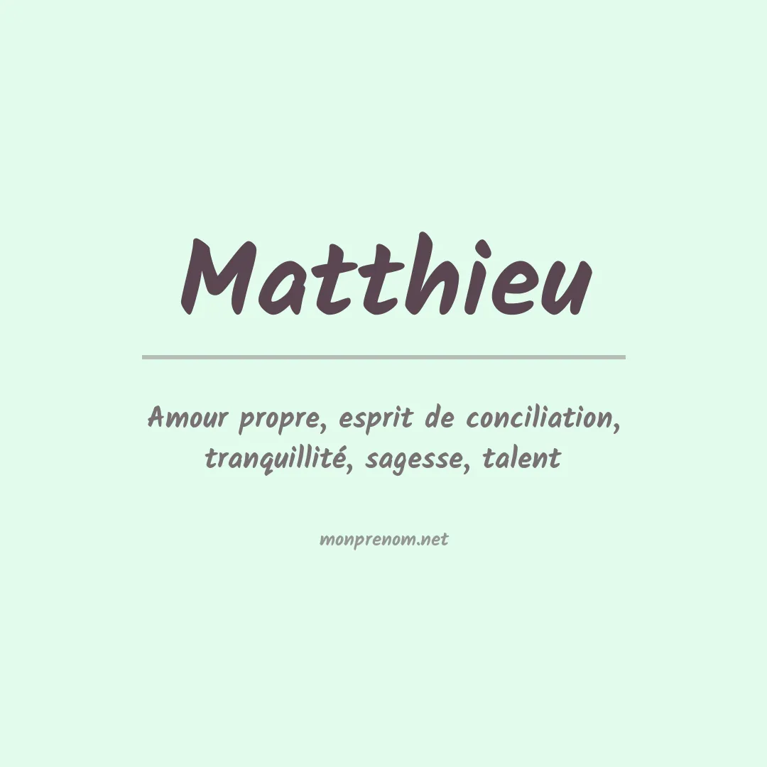 Prénom Matthieu