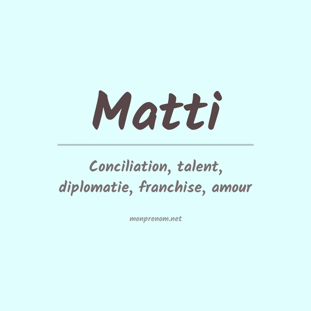 Prénom Matti
