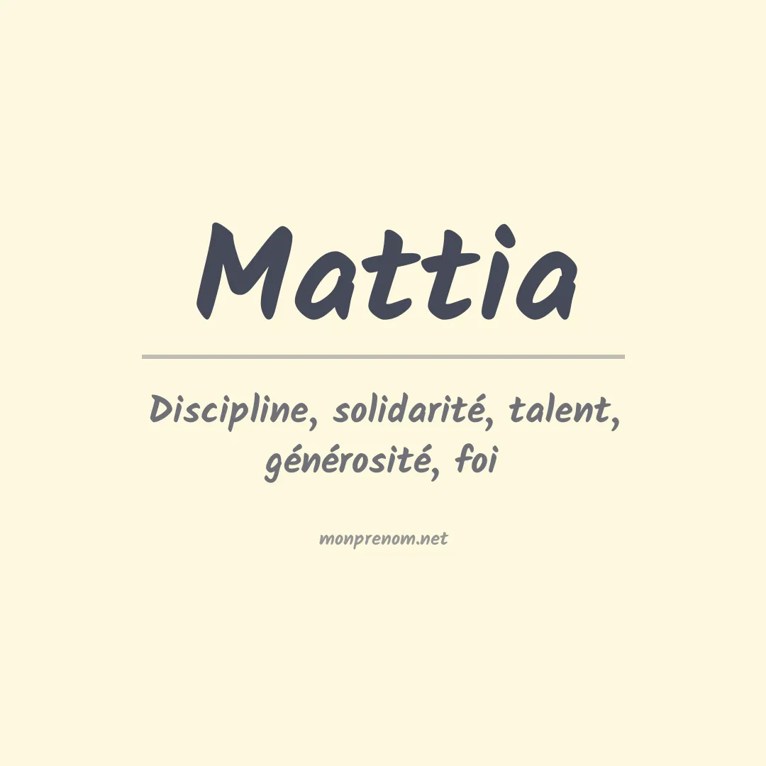 Prénom Mattia