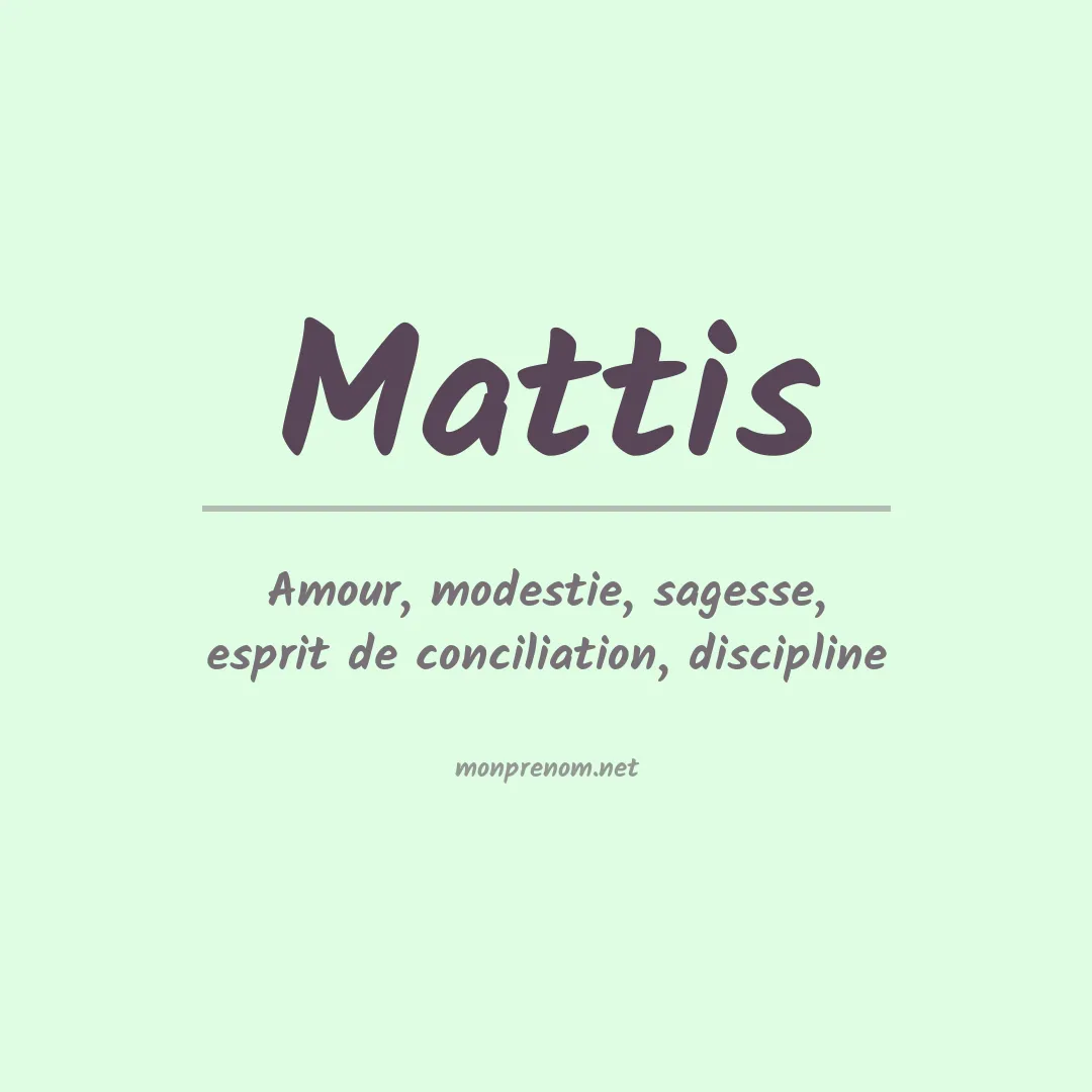 Prénom Mattis