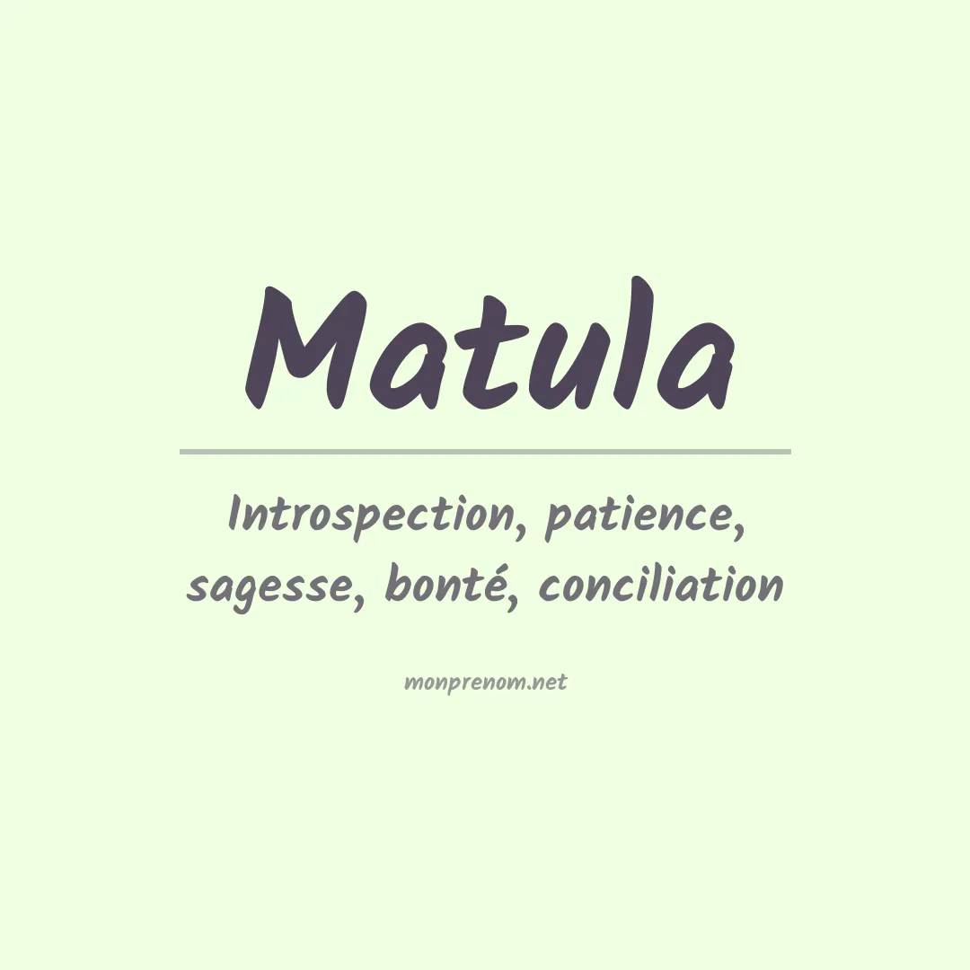 Prénom Matula