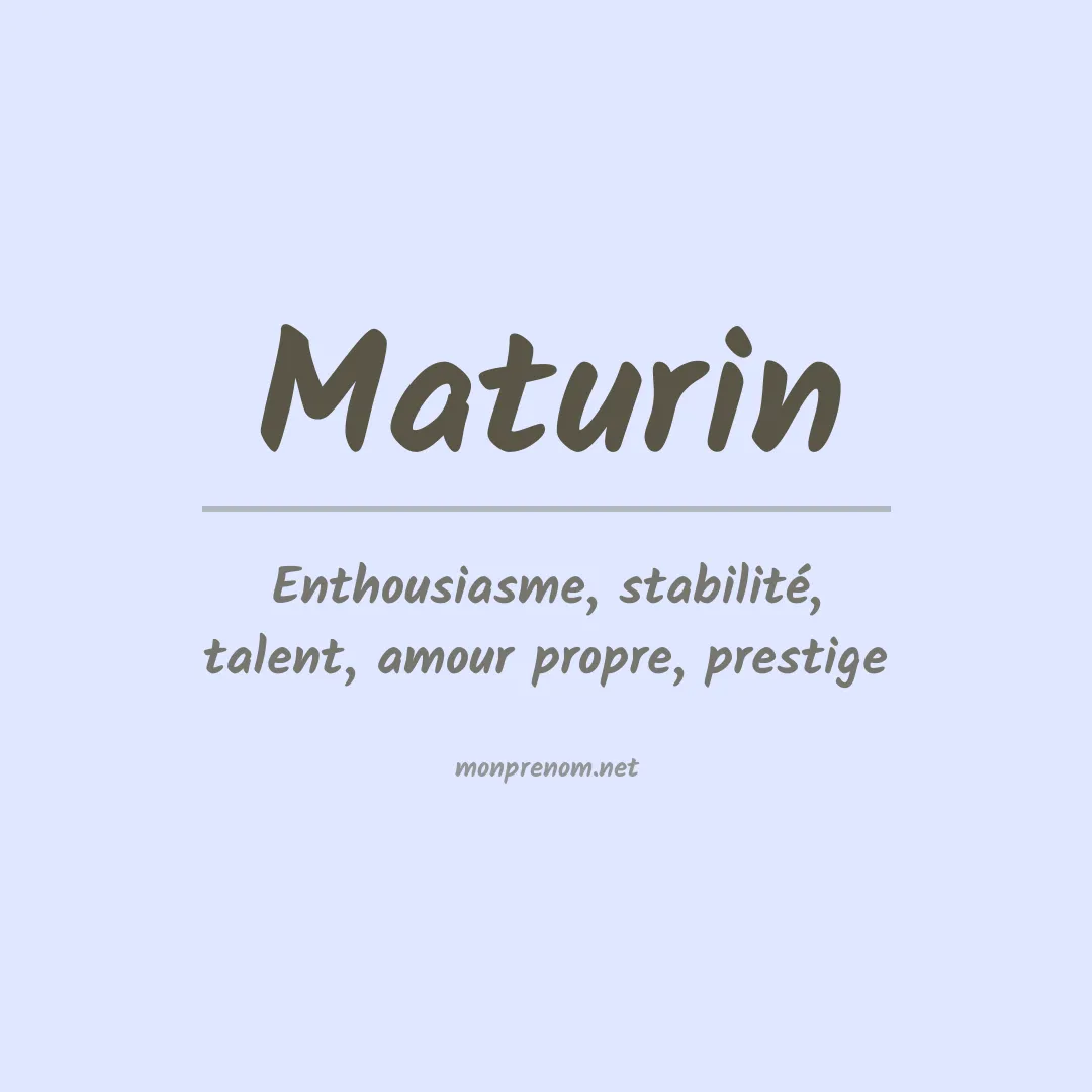 Prénom Maturin