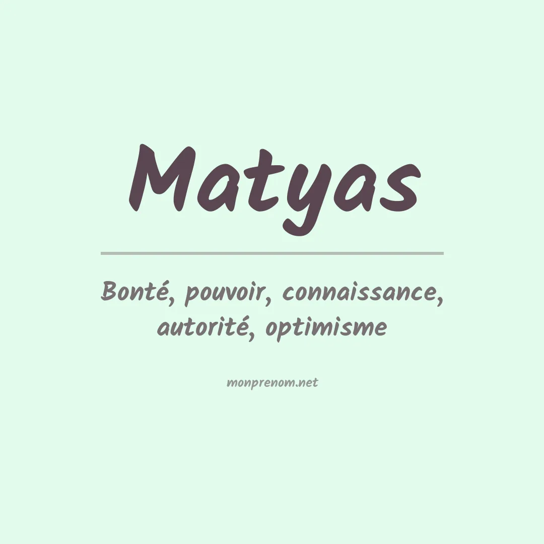 Prénom Matyas