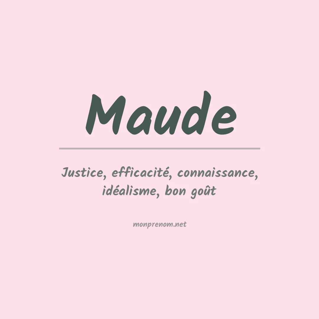 Prénom Maude