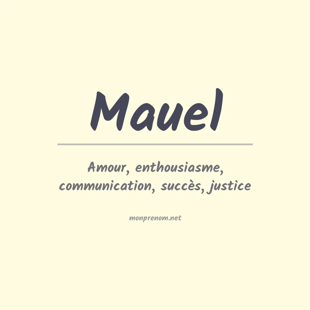 Prénom Mauel