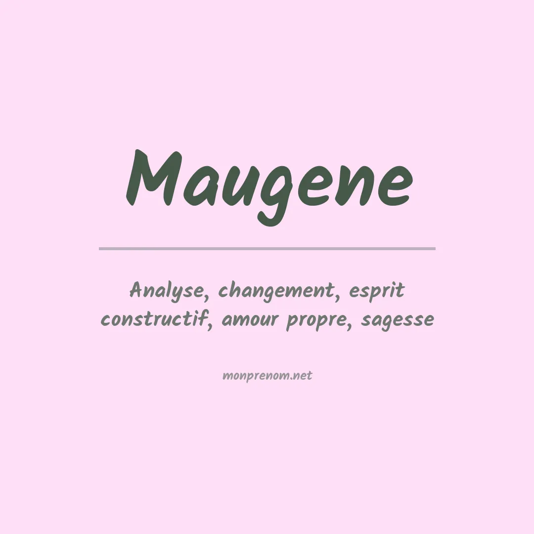 Signification du prénom Maugene