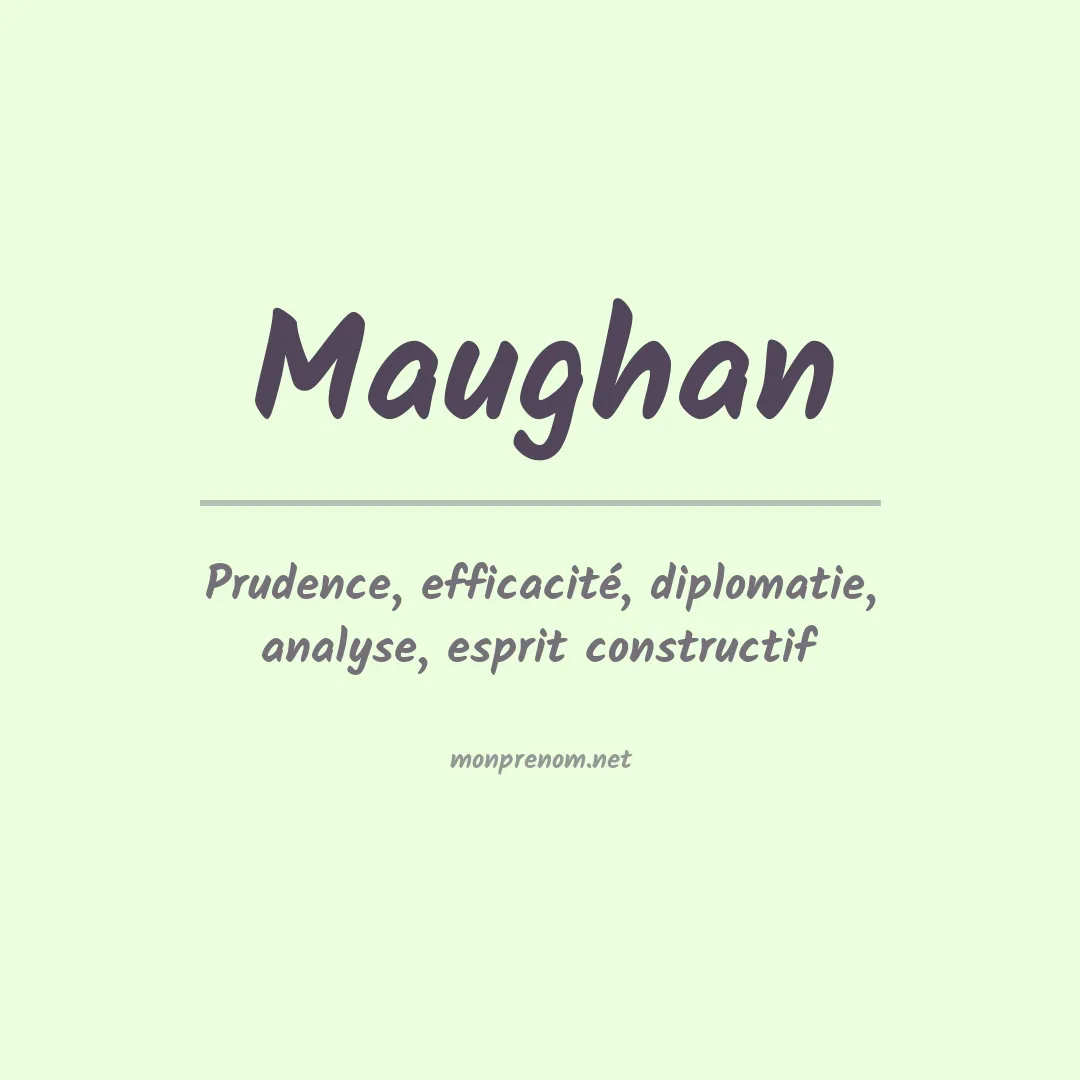 Signification du prénom Maughan