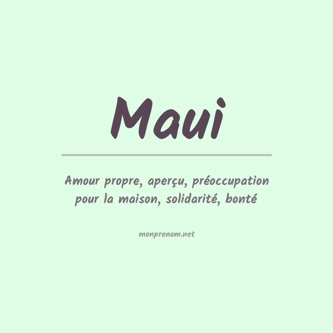 Prénom Maui