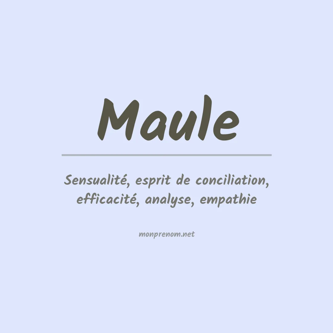 Prénom Maule