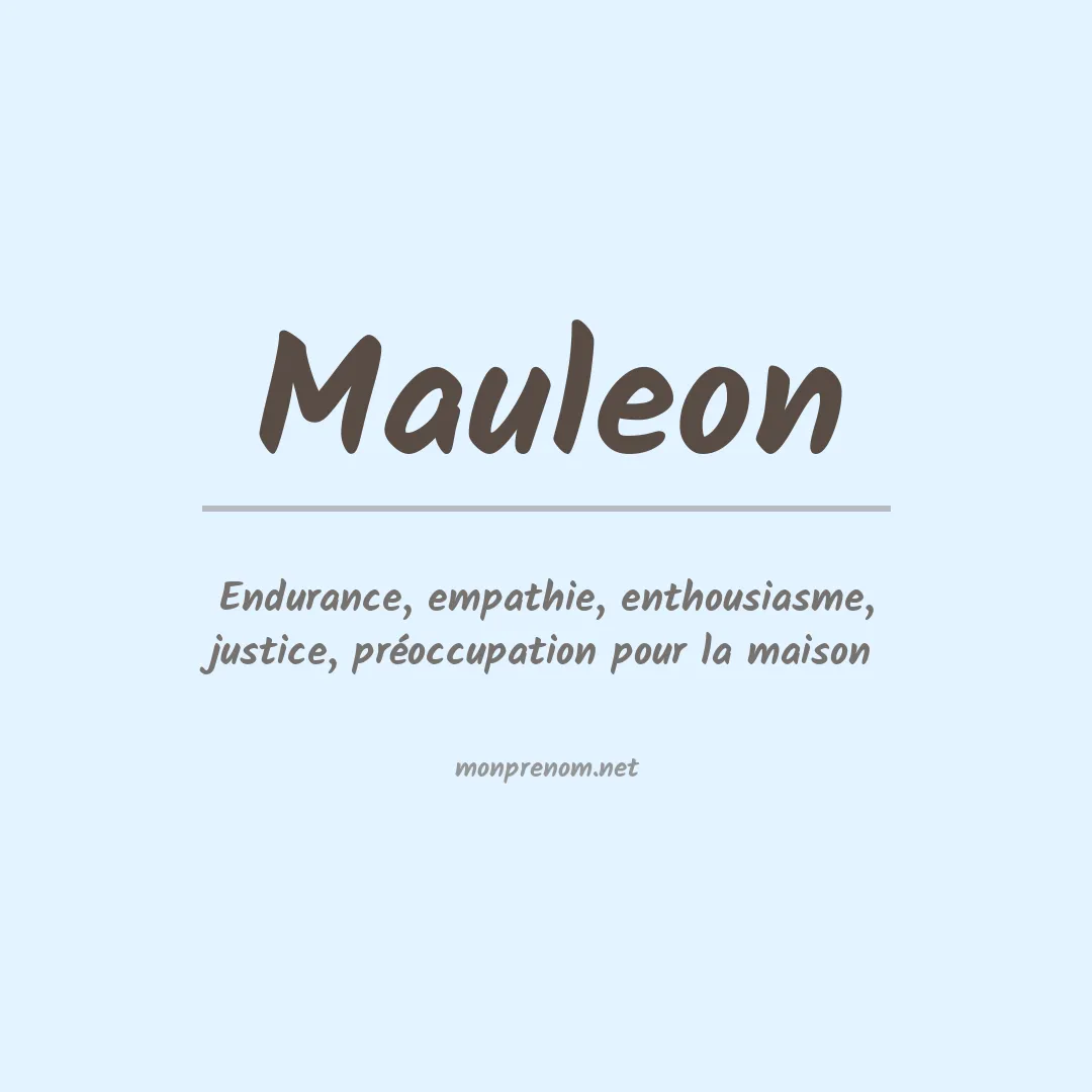 Signification du prénom Mauleon