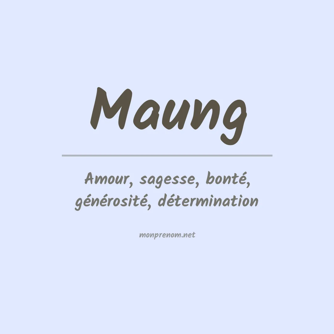 Prénom Maung
