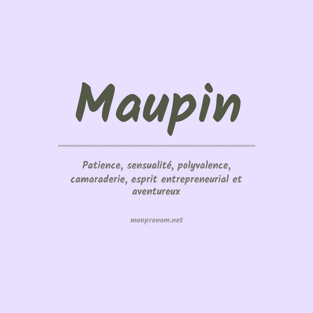 Prénom Maupin