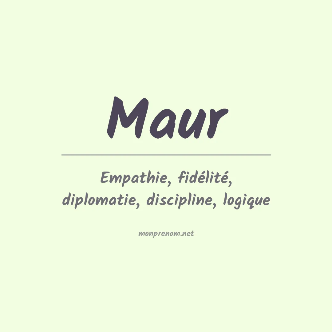 Signification du prénom Maur