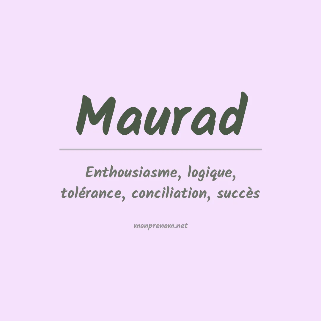 Signification du prénom Maurad