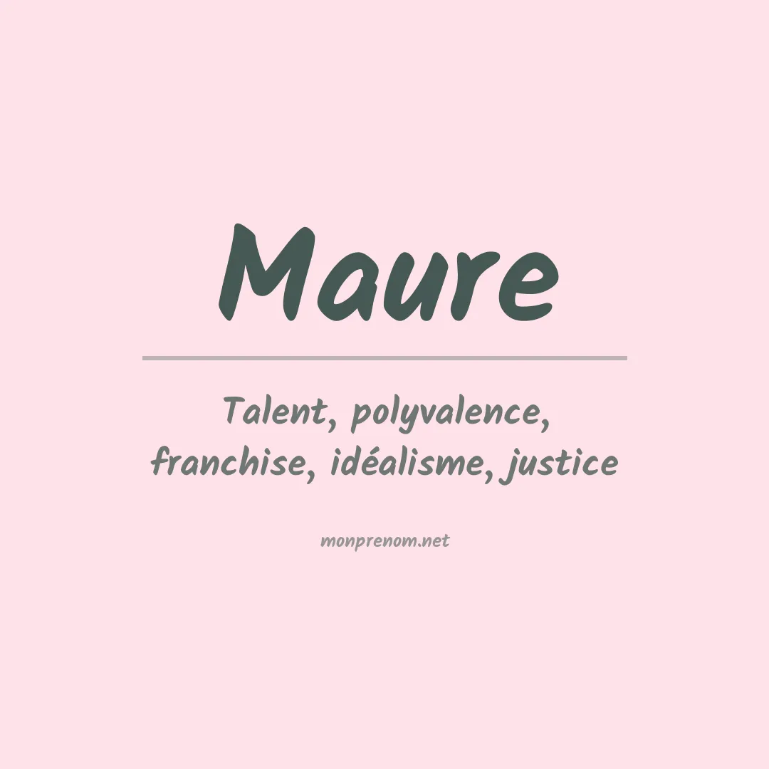 Signification du prénom Maure