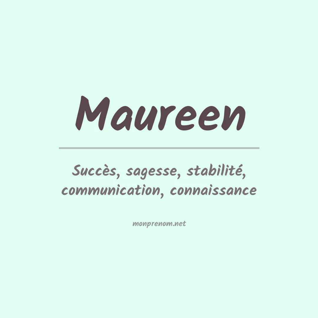 Prénom Maureen
