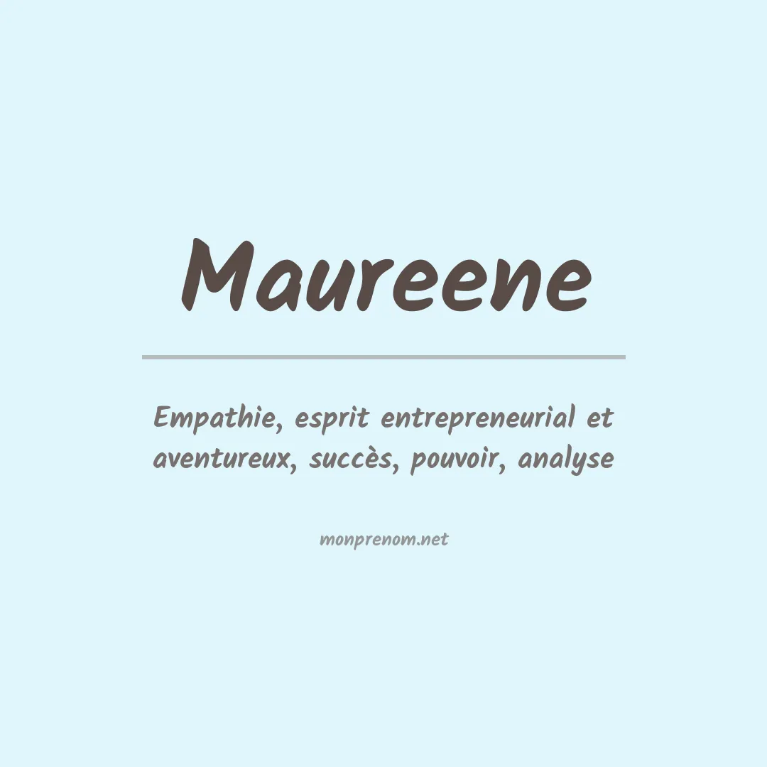 Signification du prénom Maureene