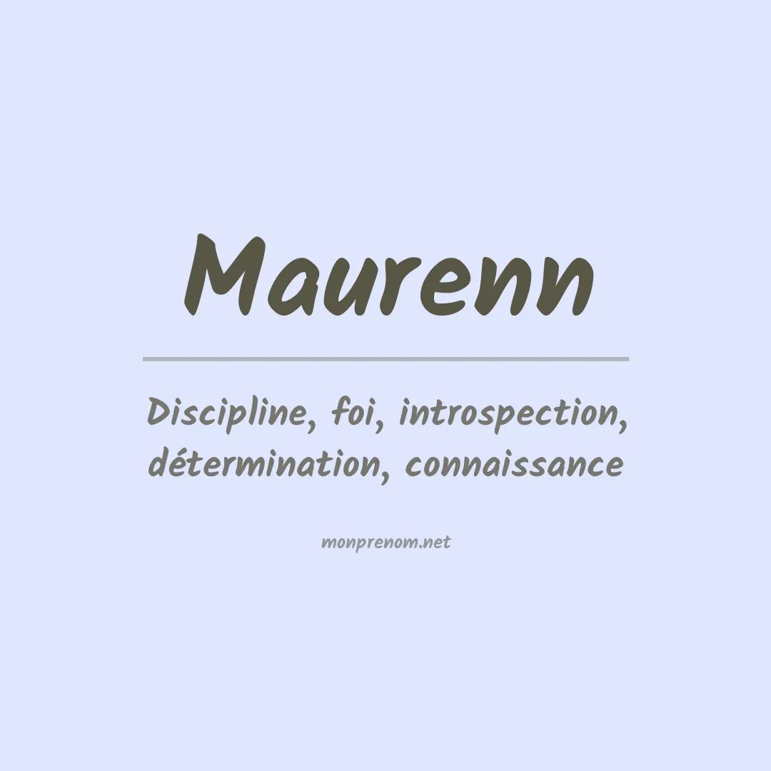 Signification du prénom Maurenn
