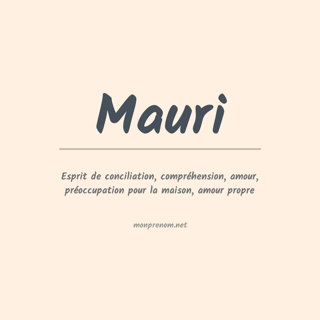 Prénom Mauri