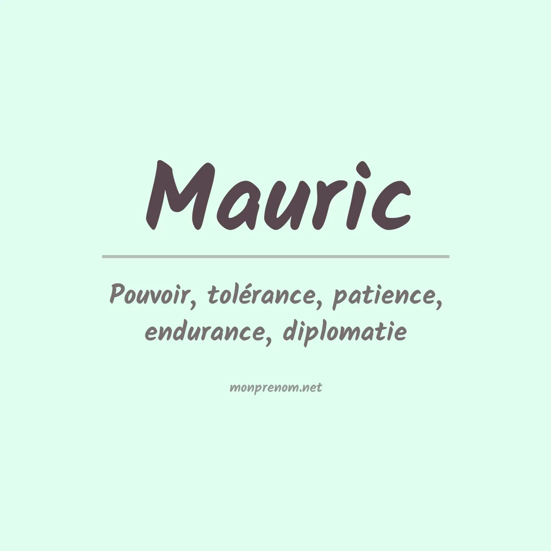 Prénom Mauric