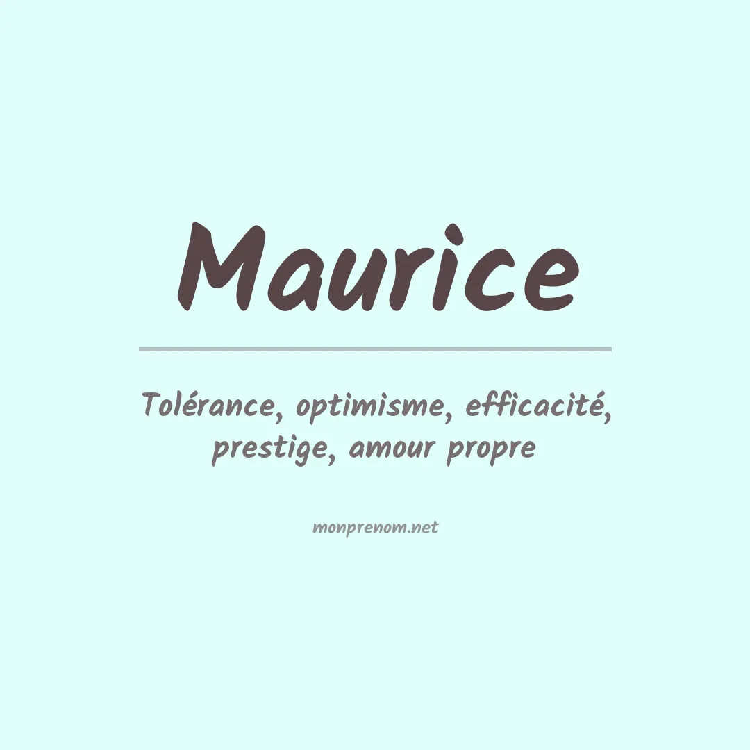 Prénom Maurice