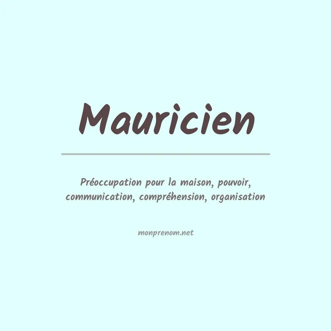 Prénom Mauricien