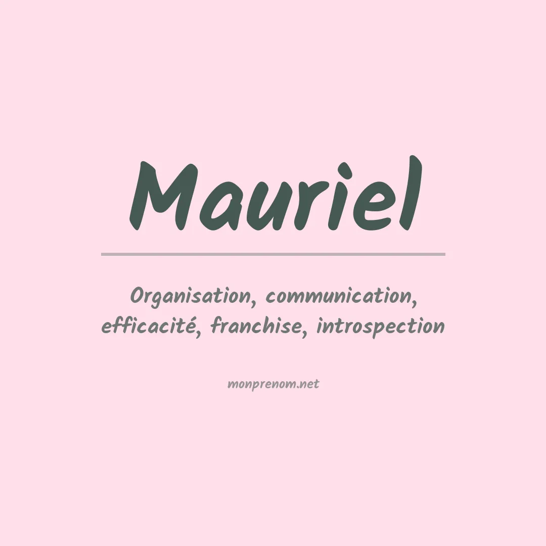 Prénom Mauriel