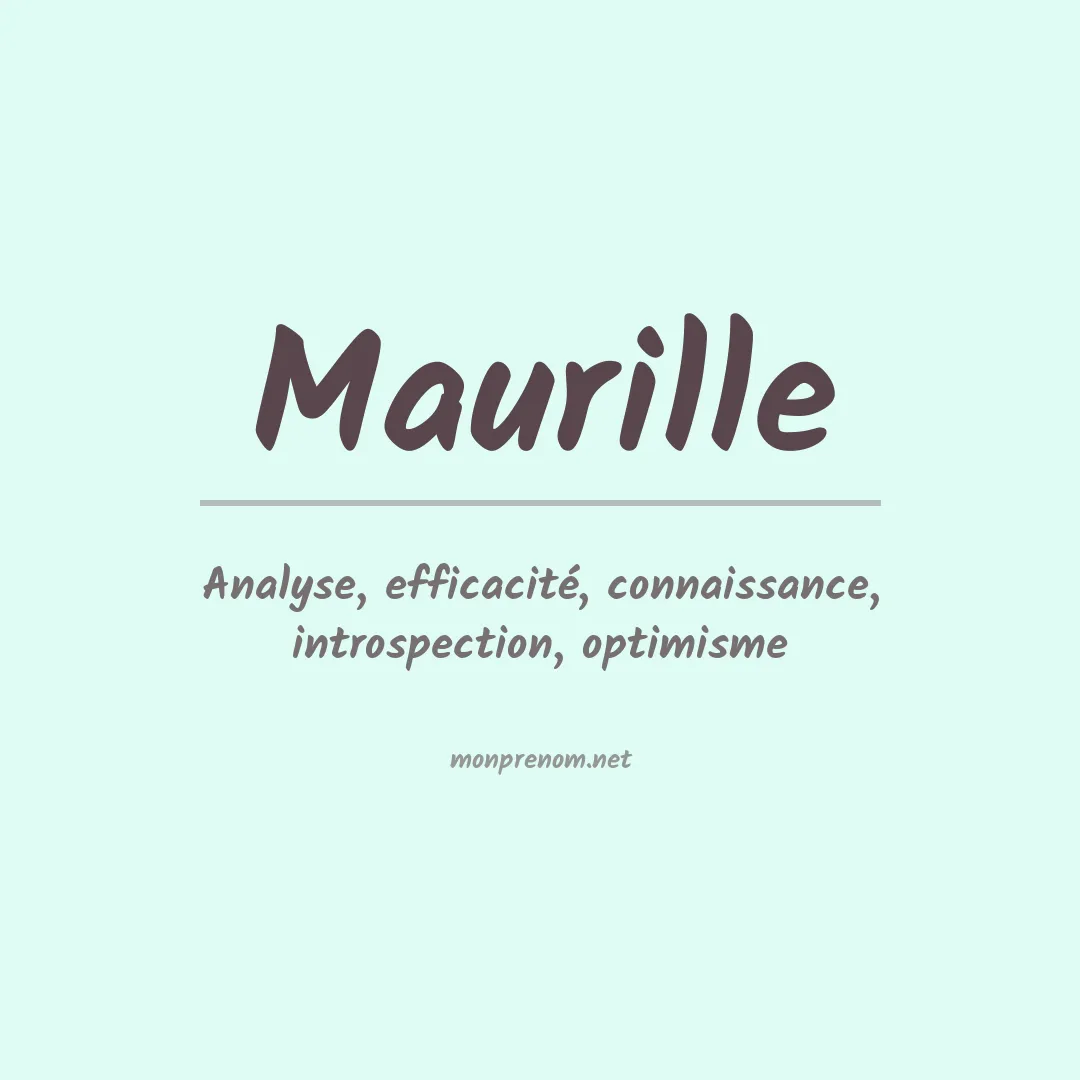 Prénom Maurille