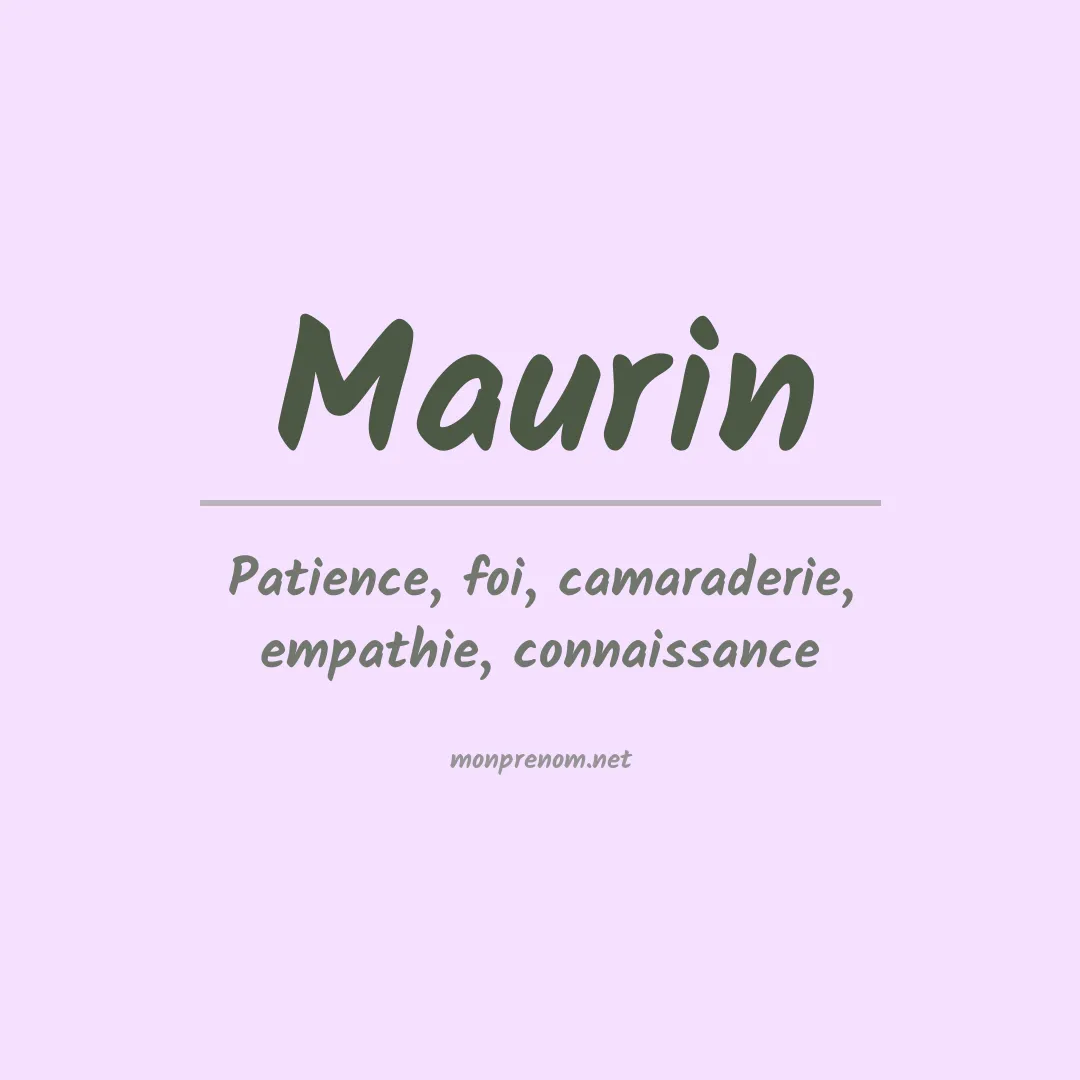 Prénom Maurin