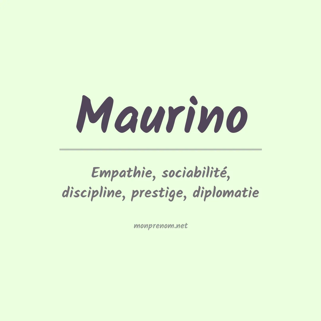 Prénom Maurino