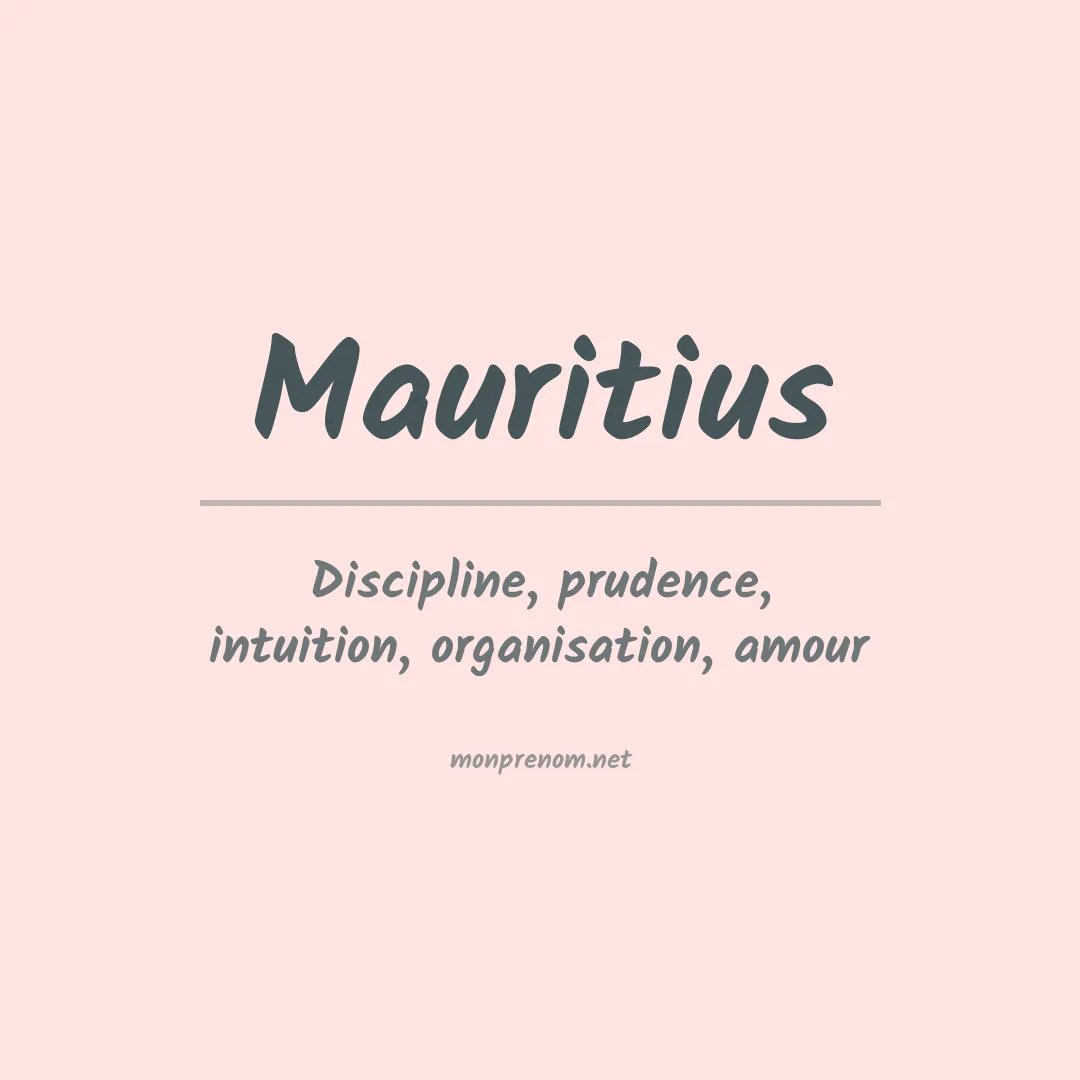 Signification du prénom Mauritius