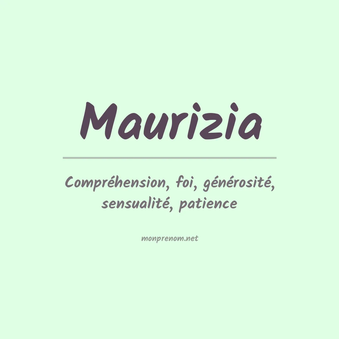 Prénom Maurizia