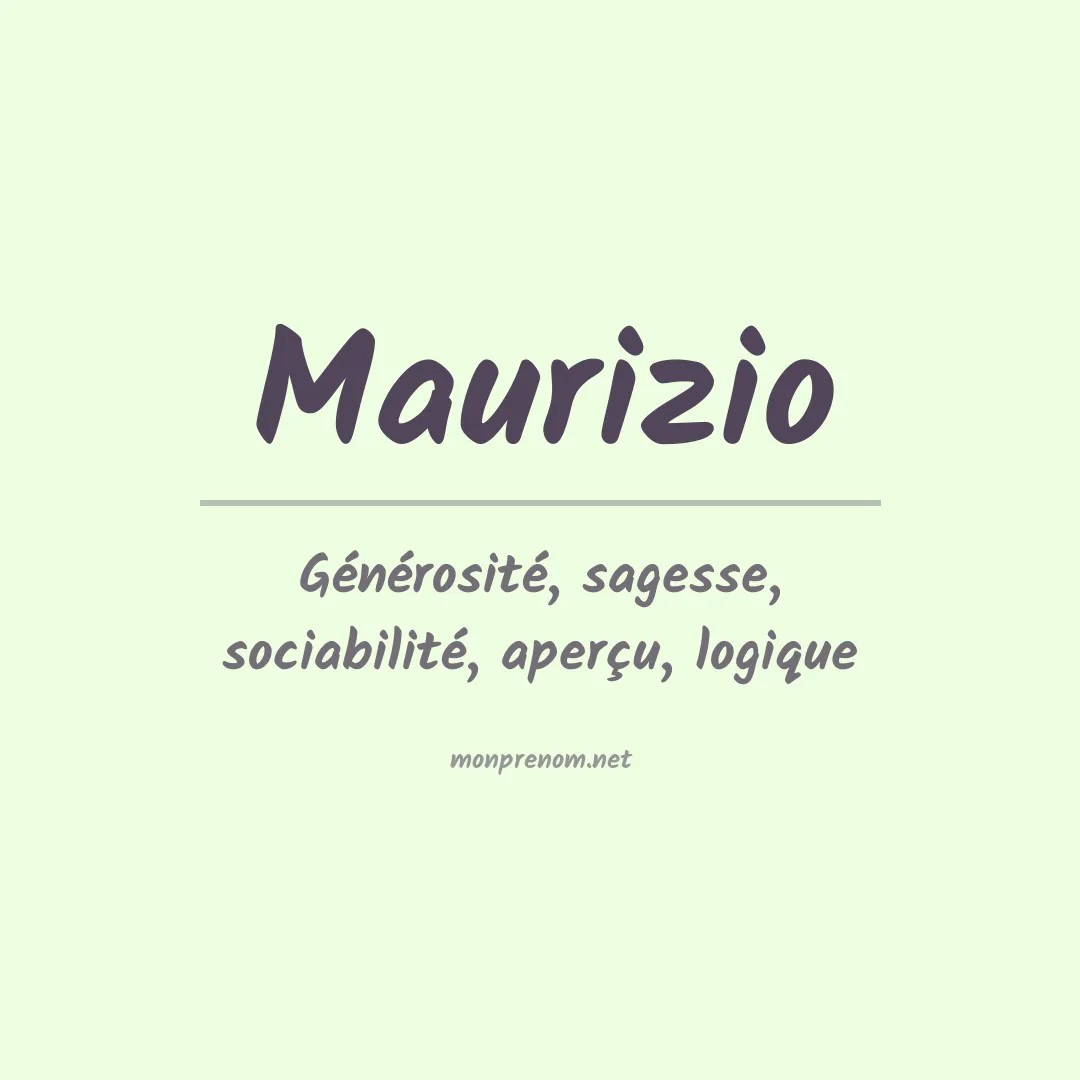 Prénom Maurizio