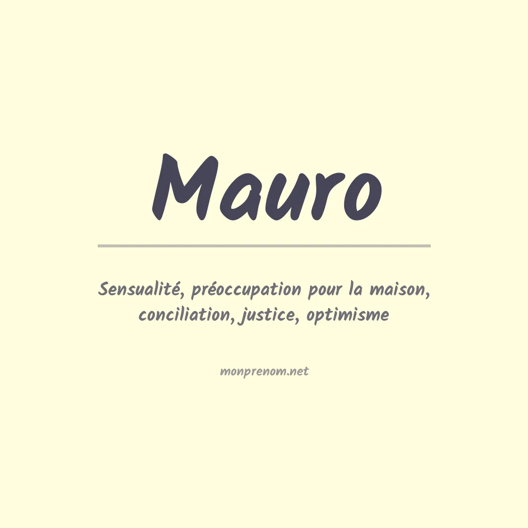 Prénom Mauro