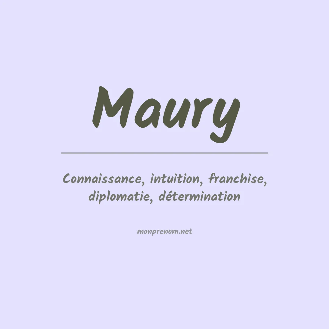 Prénom Maury